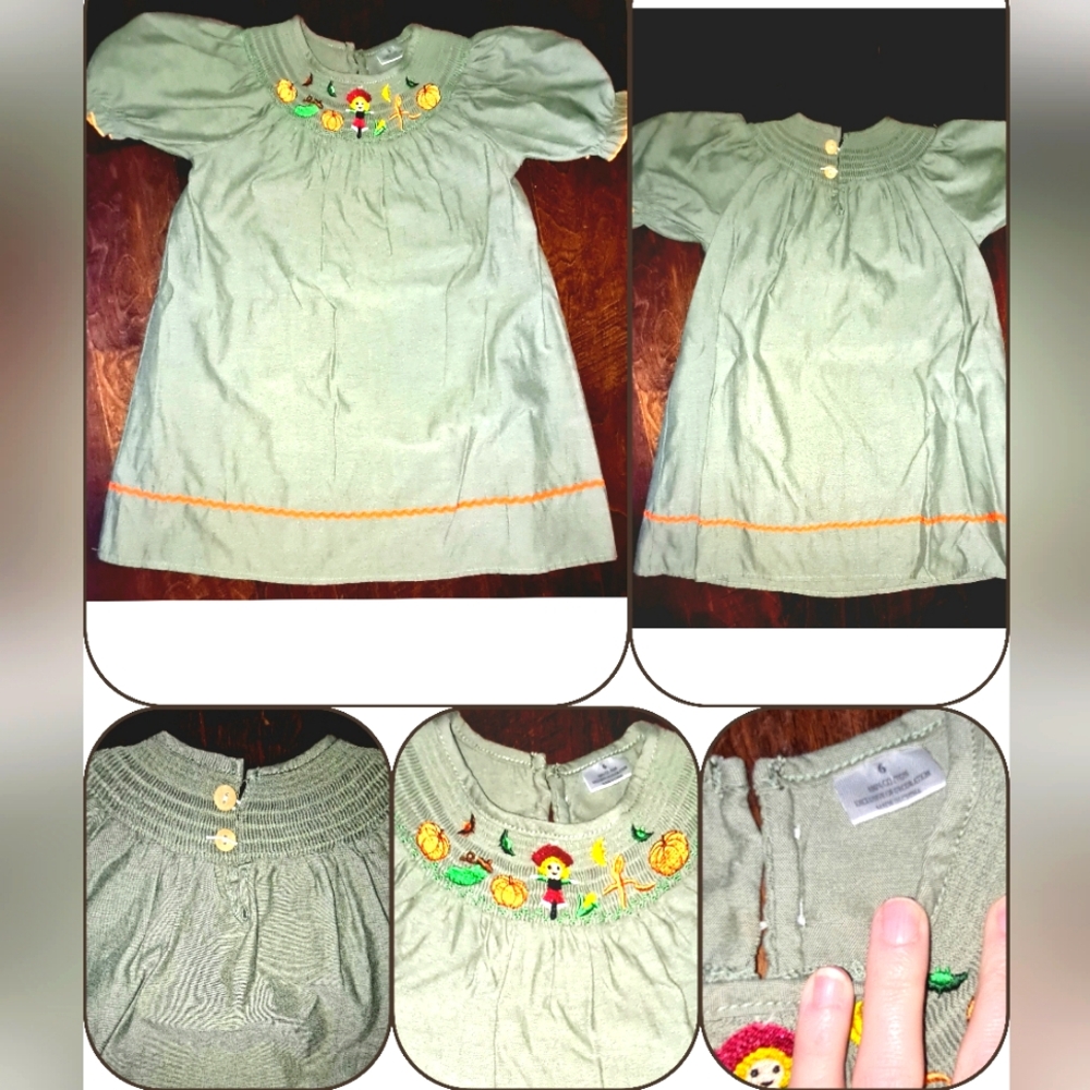 Fall smocked dress